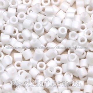 Бисер DBL-351 Miyuki Delica Beads 8/0 (матовый, белый)
